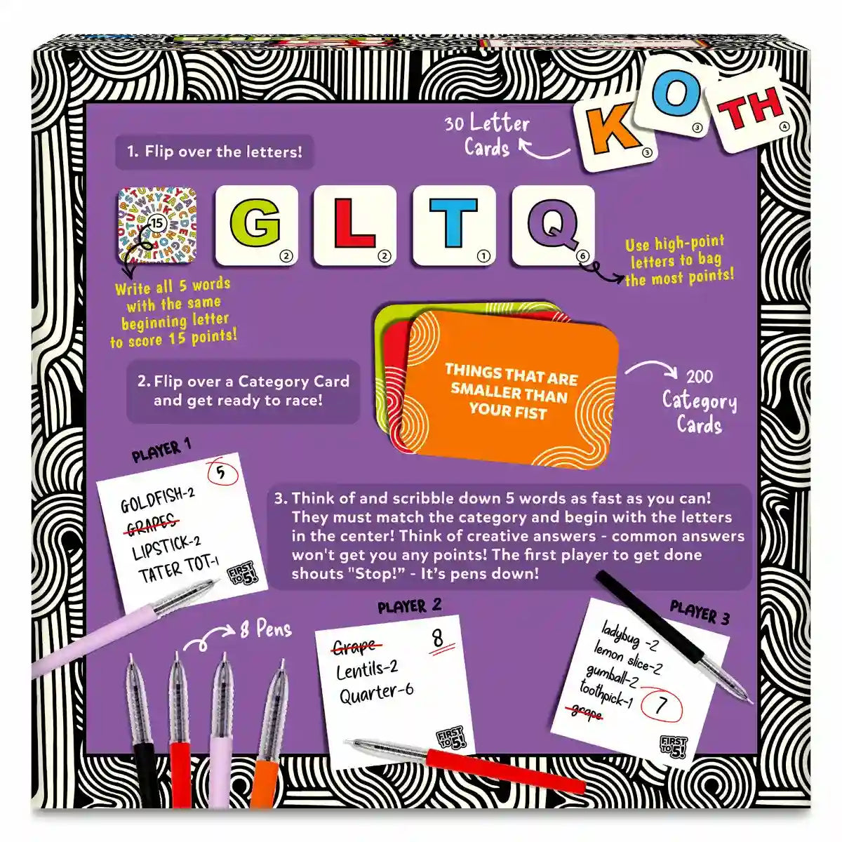 First to 5! - Lightning-Fast Category Challenge Game