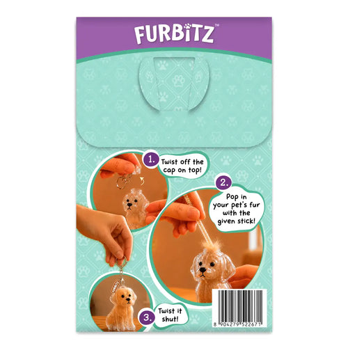 Furbitz  - Golden Retriever & Labrador Fur Keepsake Keychain