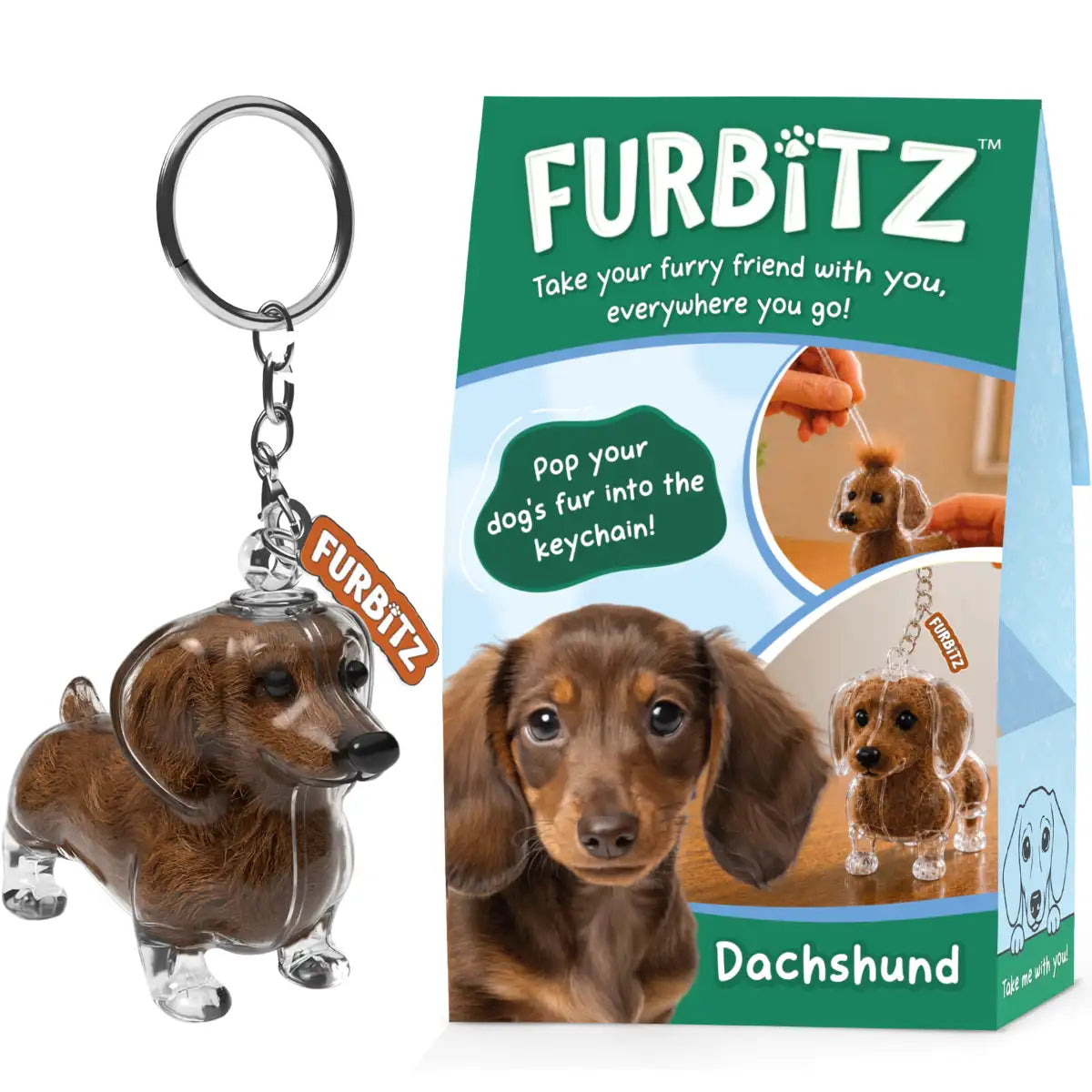 Furbitz - Dachshund Fur Keepsake Keychain