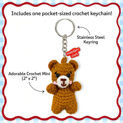 Matchbox Minis - Bear Crochet Keychain