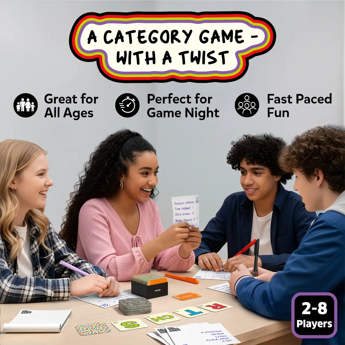 First to 5! - Lightning-Fast Category Challenge Game