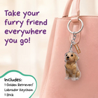 Furbitz  - Golden Retriever & Labrador Fur Keepsake Keychain