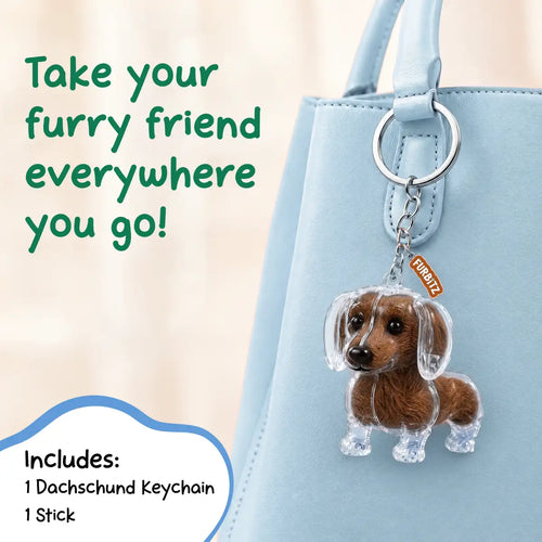 Furbitz - Dachshund Fur Keepsake Keychain