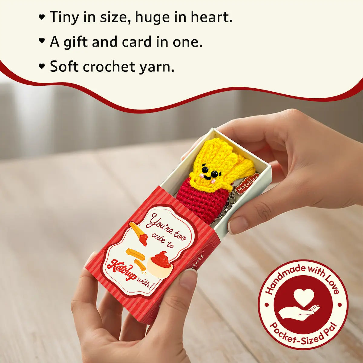 Matchbox Minis - French Fries Crochet Keychain