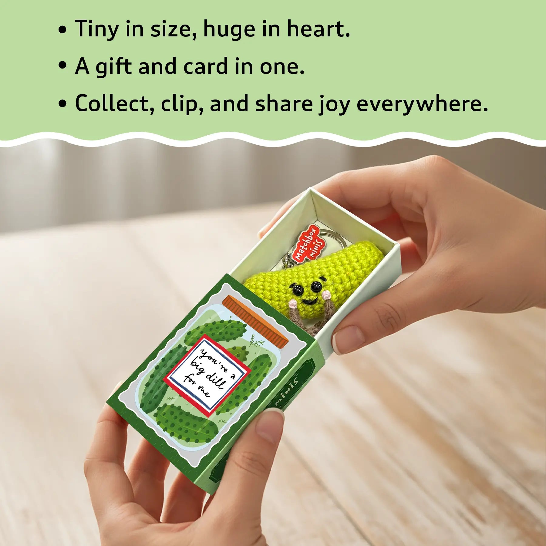 Matchbox Minis- Dill (Pickle) Keychain