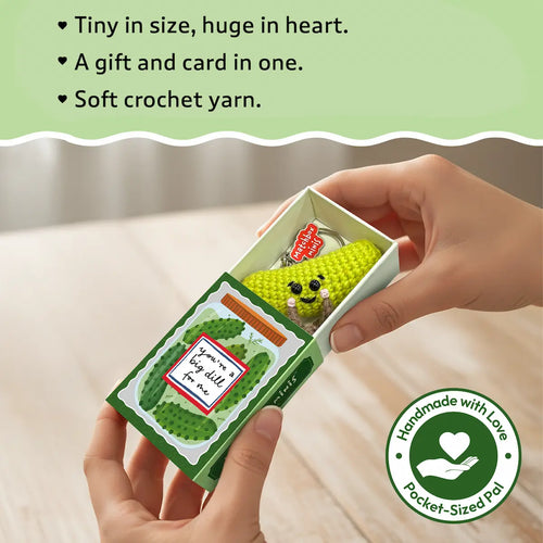 Matchbox Minis - Dill (Pickle) Crochet Keychain