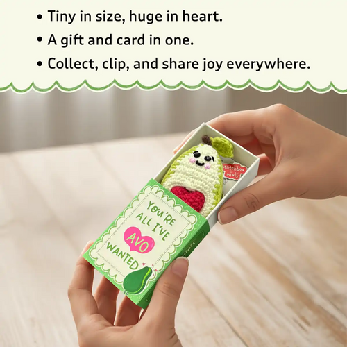 Matchbox Minis - Avocado Crochet Keychain