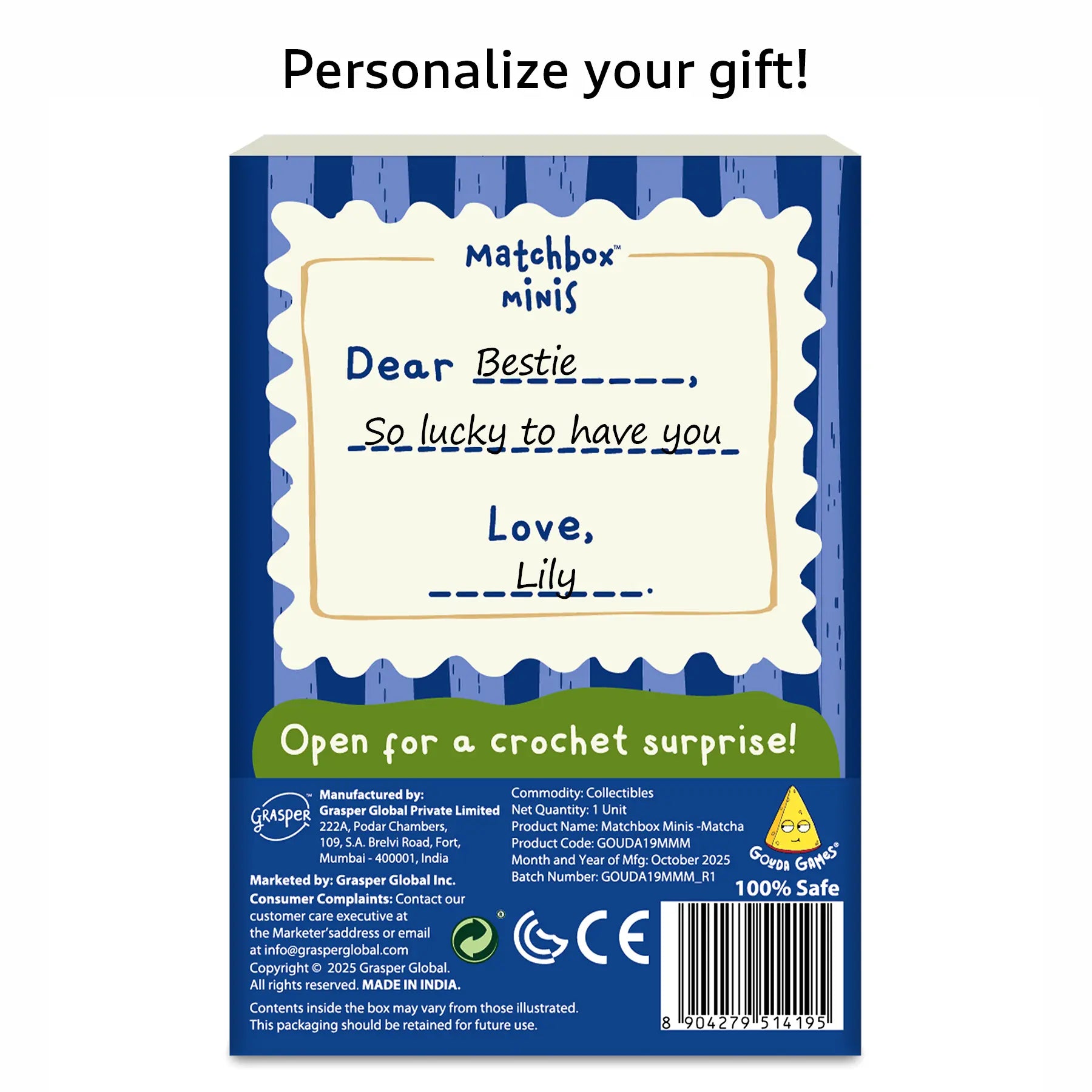 Matchbox Minis- Matcha Keychain