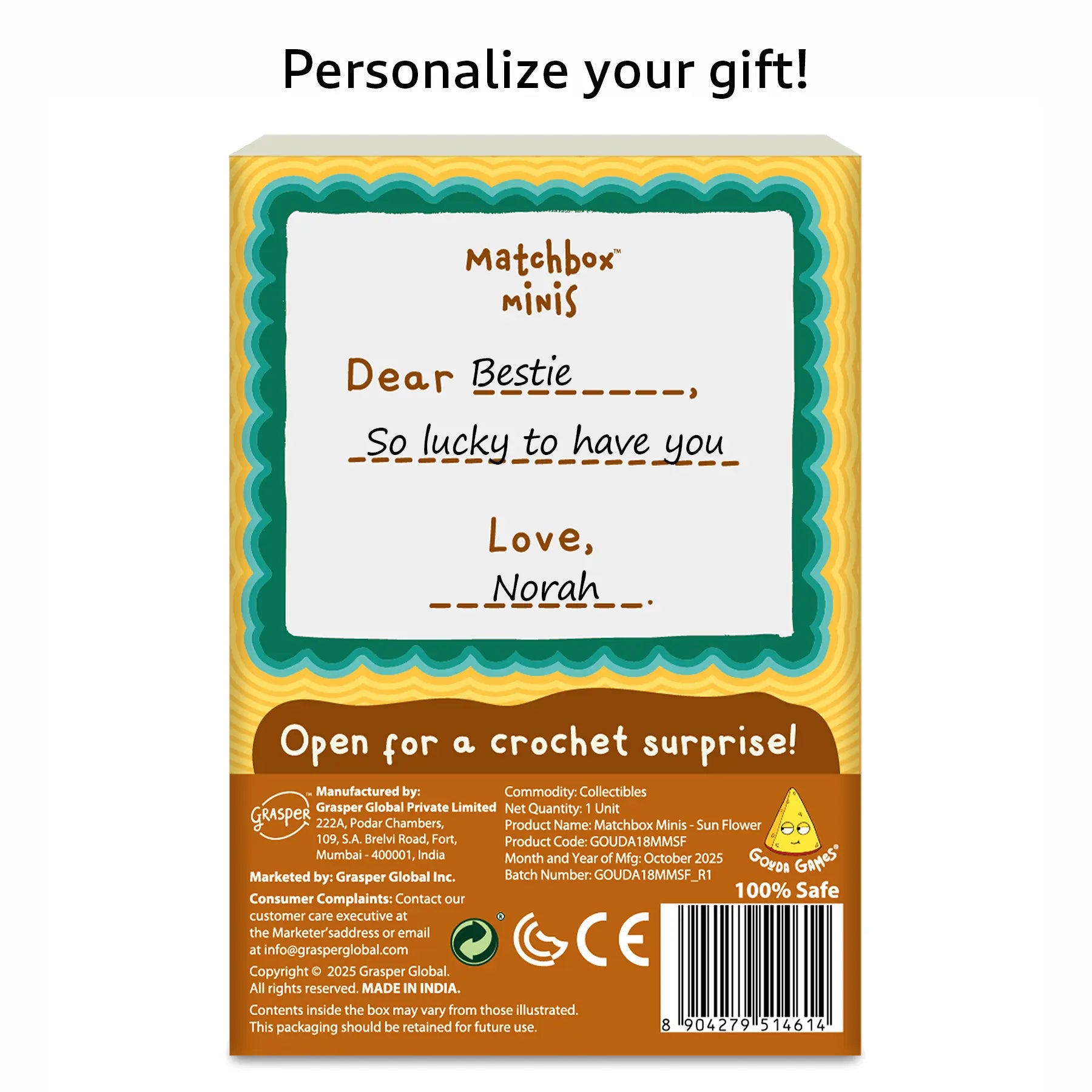 Matchbox Minis – Sunflower Keychain