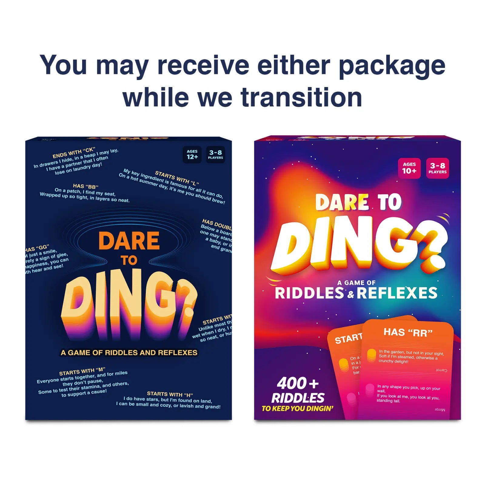 Buy Dare to Ding: Fast Riddle & Reflex Game | 400 Puzzles – Gouda Games ...